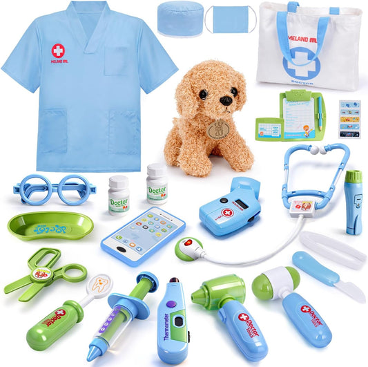 Meland Kit de médico de juguete para niños, juego de simulación con...