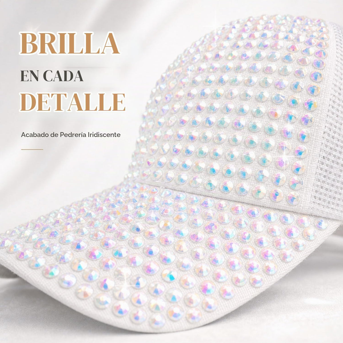 Gorra de béisbol ajustable con diamantes de imitación brillantes pa...