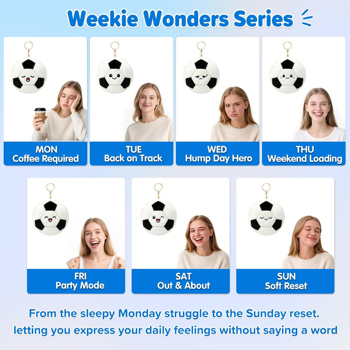 Ausener Weekie Wonders - Dije emocional para bolsa de fútbol, anima...