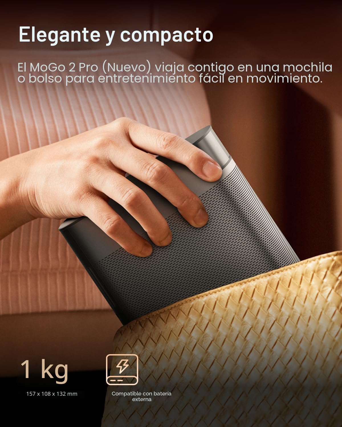 XGIMI Proyector portátil MoGo 2 Pro (nuevo) 1080P, Google TV con Ne...