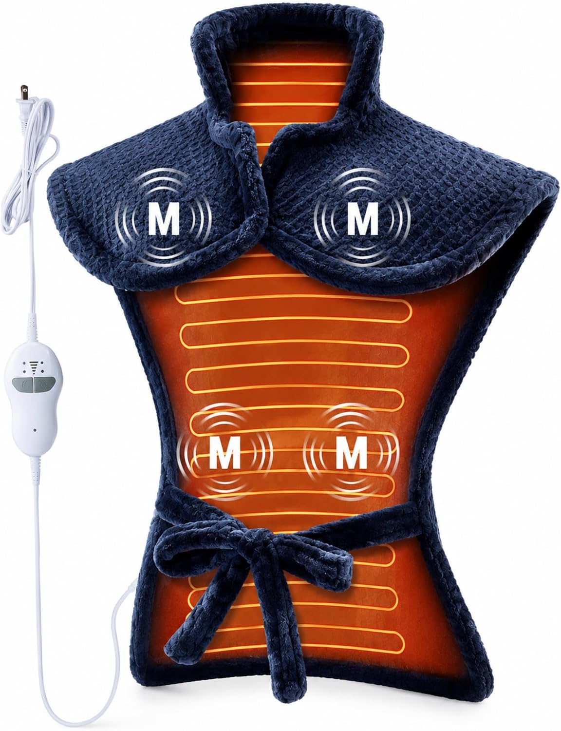 Almohadilla térmica vibratoria portátil Garvee para aliviar el dolo...