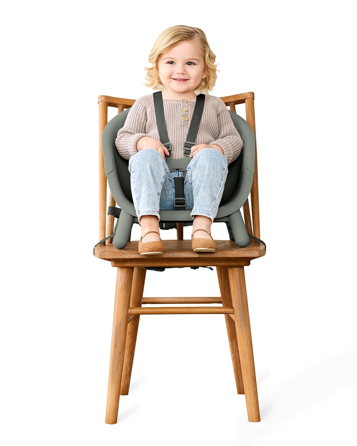 Skip Hop Silla alta convertible 4 en 1 para bebé, EON, Thyme