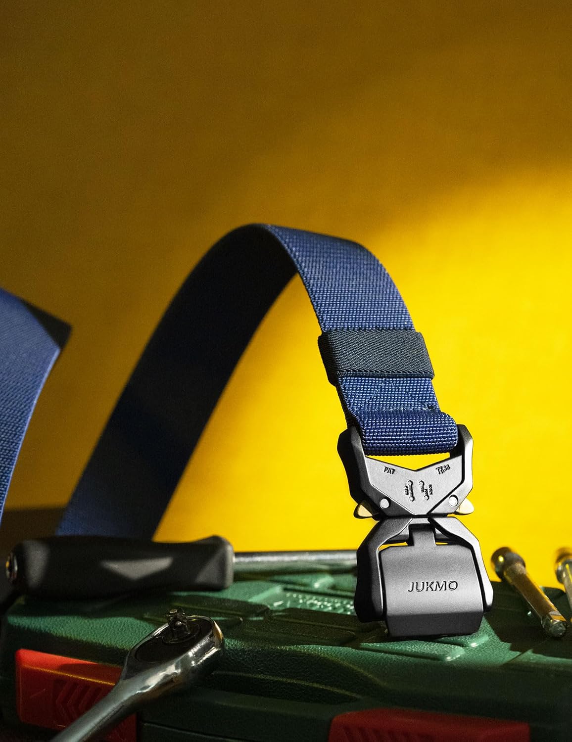 JUKMO Cinturón táctico, aparejador militar de senderismo de 1.5 pul...