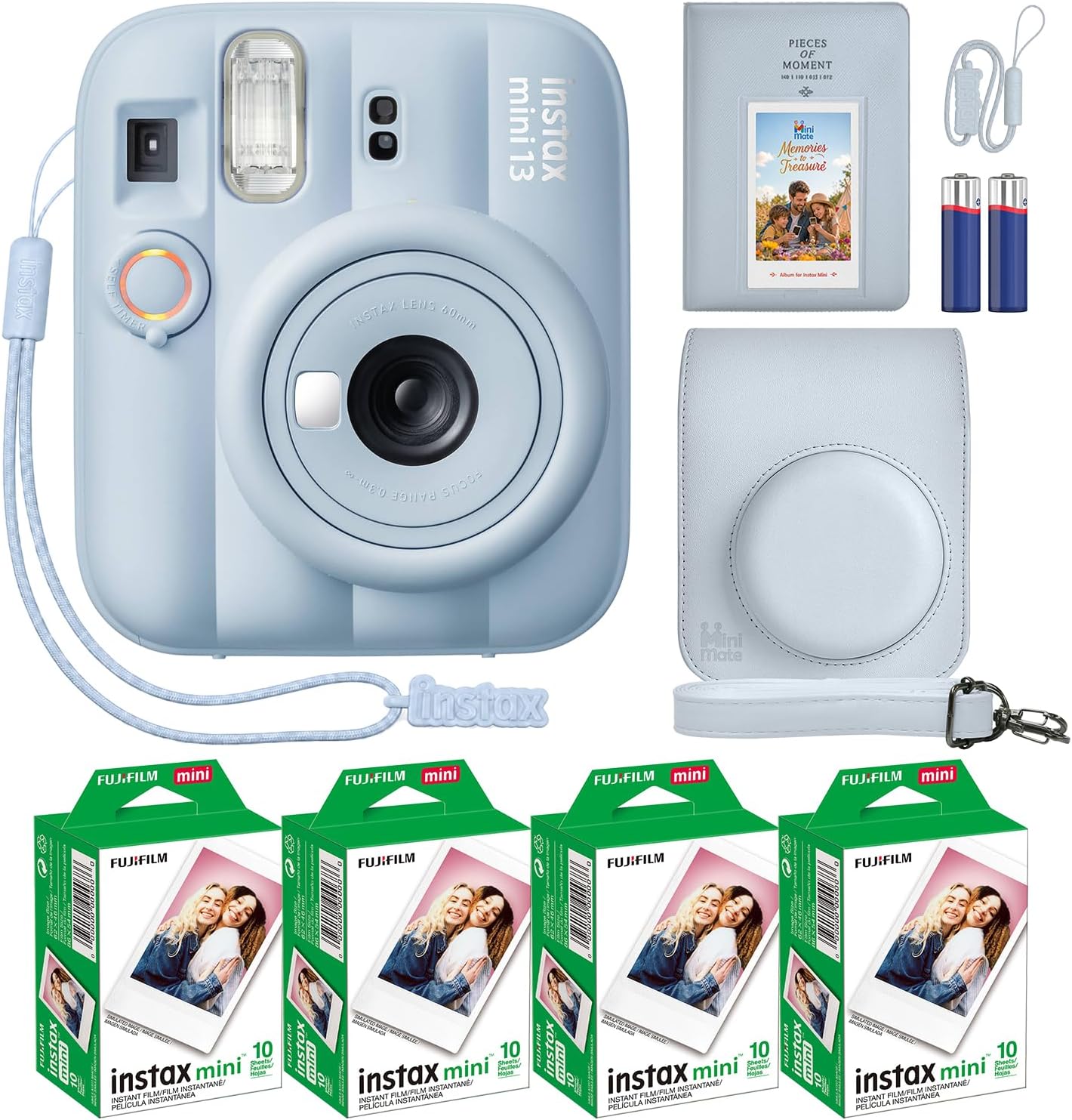 Fujifilm Instax Mini 13 Cámara instantánea azul escarcha + paquete...
