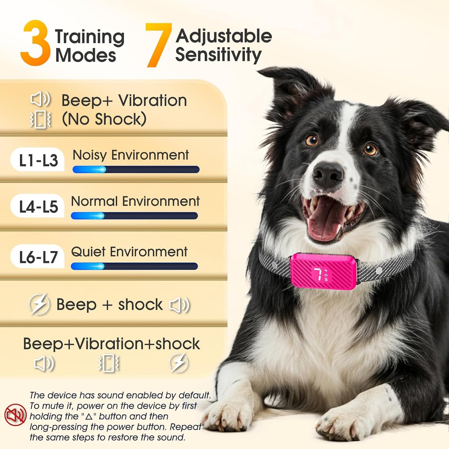KJKZO Collar antiladridos para perros grandes, medianos y pequeños,...