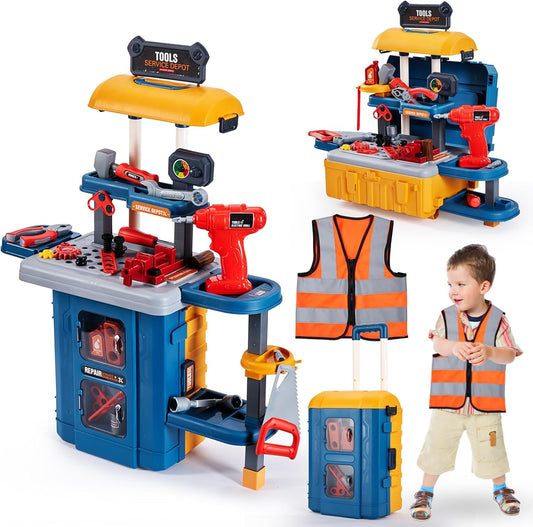 Banco de herramientas para niños con juego de herramientas para niñ...