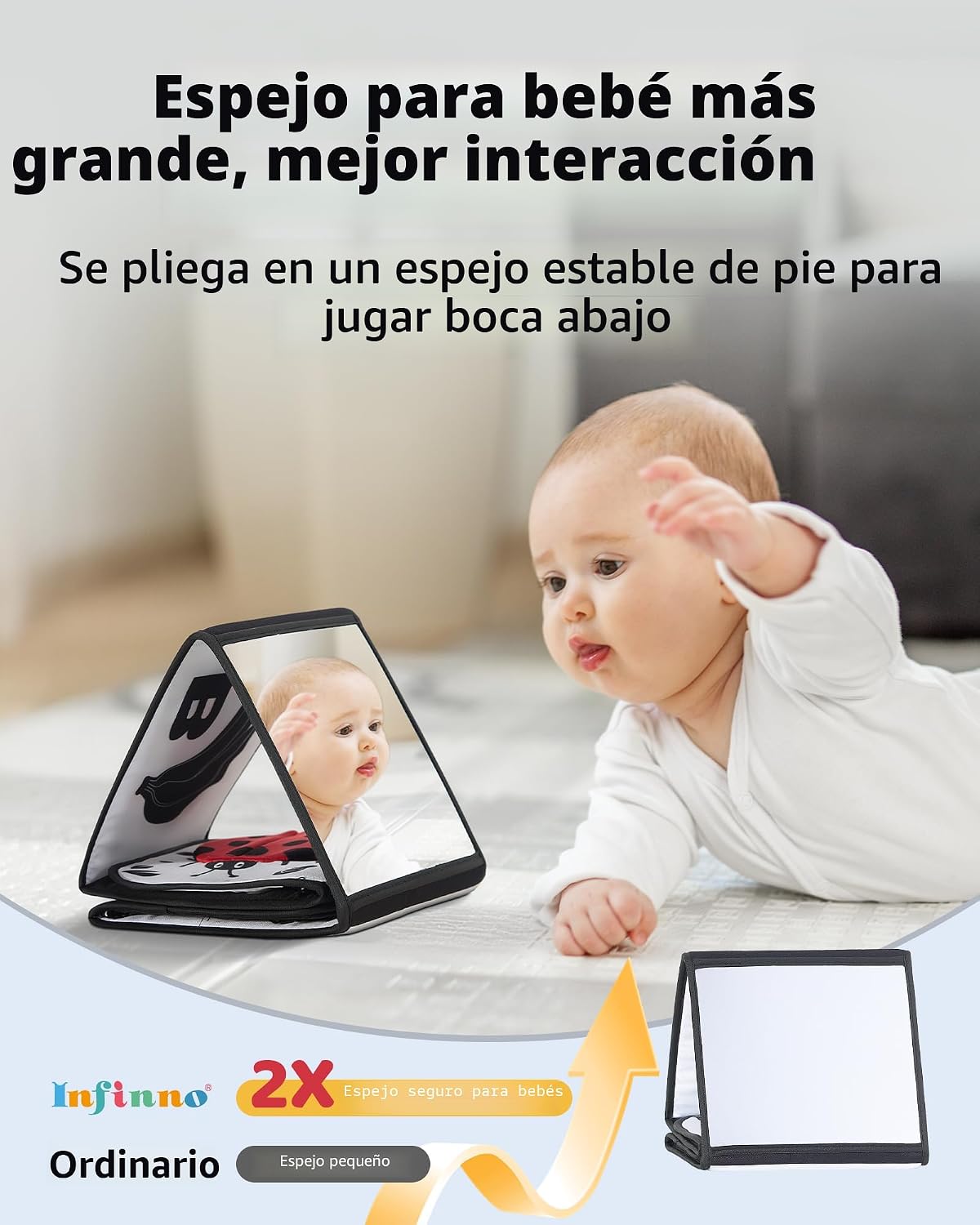 Juguetes para bebés de alto contraste en blanco y negro para recién...