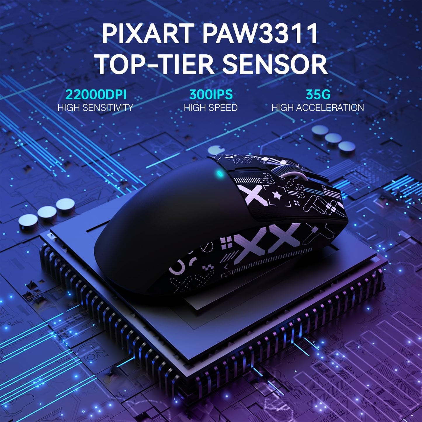 ATTACK SHARK X11 y X68 PRO HE Combo inalámbrico para juegos, efecto...