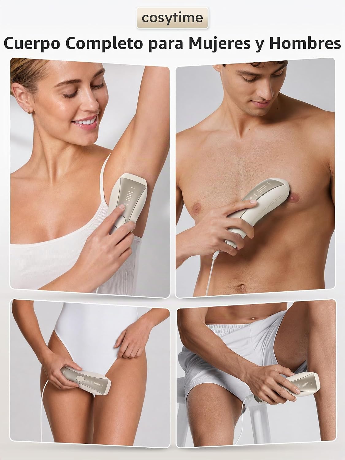 Cosytime Depilación láser IPL para mujeres y hombres, dispositivo d...