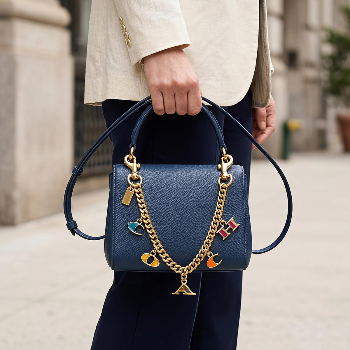 Jueqiba Llavero con dije de bolsa, accesorios para bolsos de mujer...