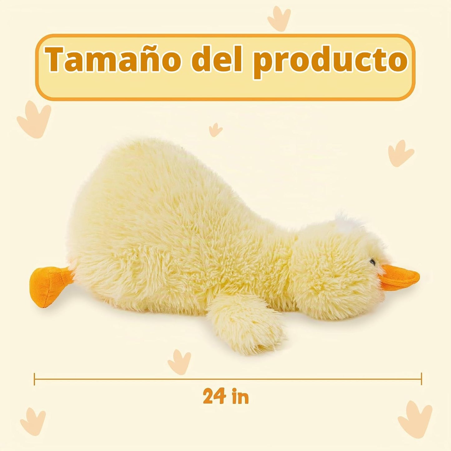 Jrystar Animales de peluche de pato amarillo de 24", juguetes d...