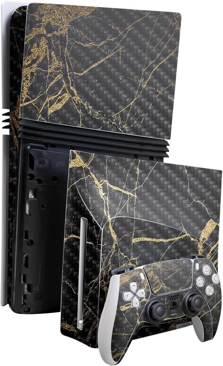MightySkins - Funda de fibra de carbono compatible con PlayStation...
