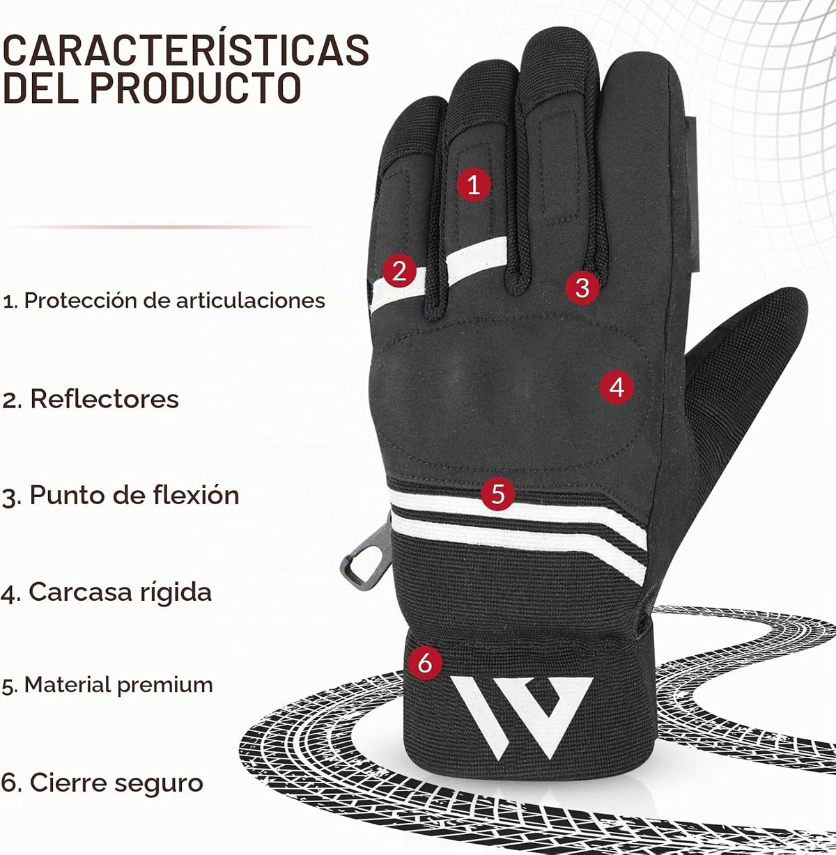 WFX Guantes de motocicleta de alta calidad, resistentes al viento,...