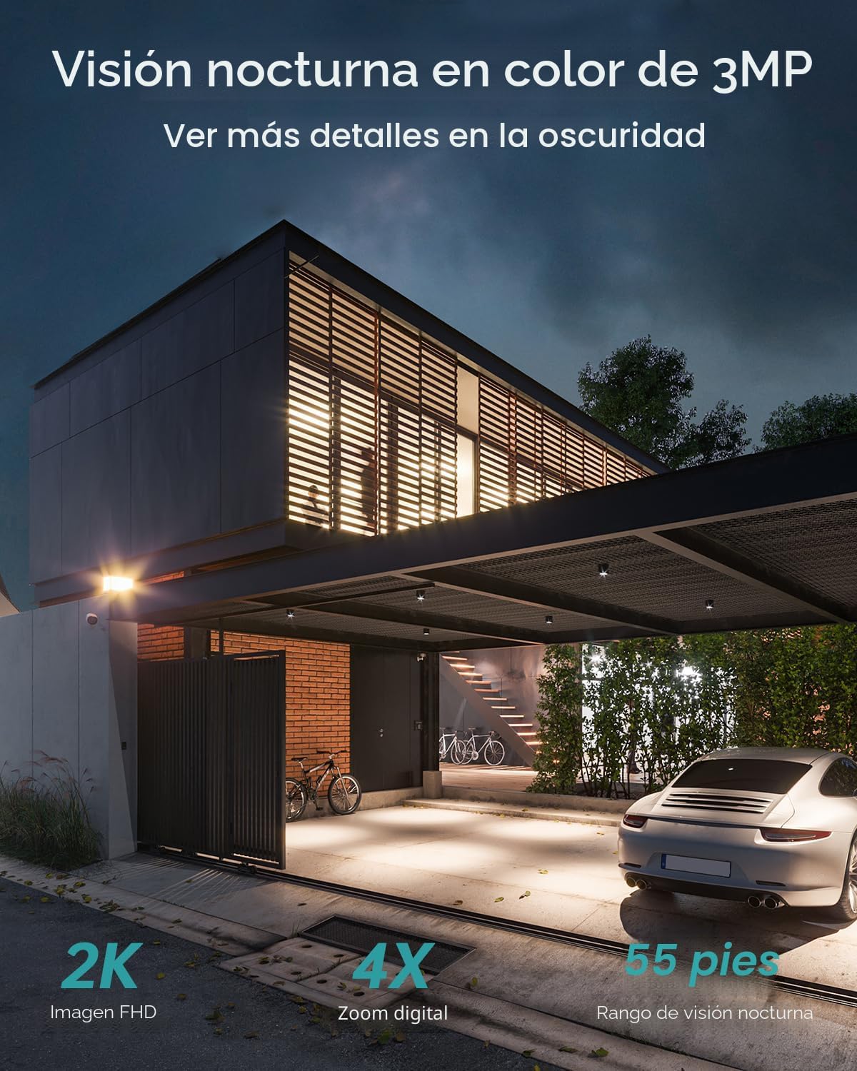 ZUMIMALL Cámaras de seguridad inalámbricas para exteriores, paquete...