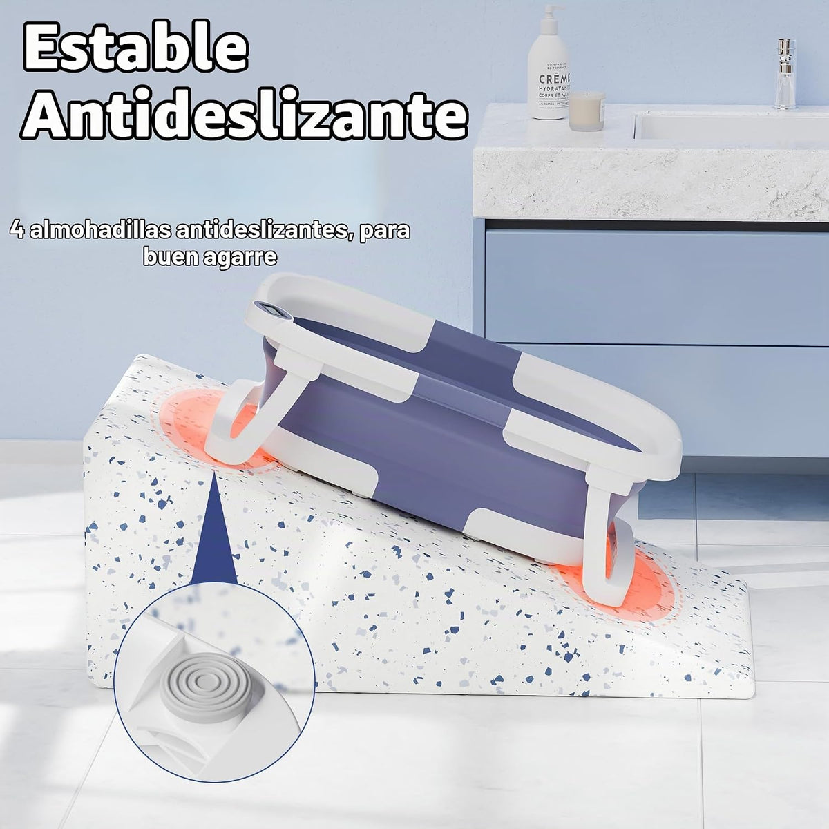 iBabyMax Bañera plegable para recién nacidos a niños pequeños, bañe...