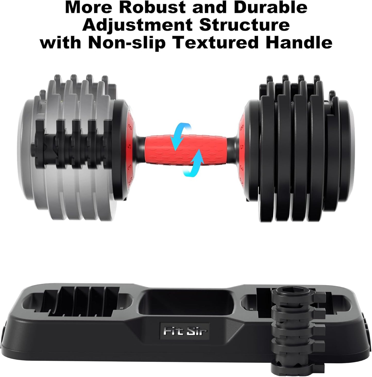 Fit Sir Juego de mancuernas ajustables, 10 en 1, mancuernas ajustab...