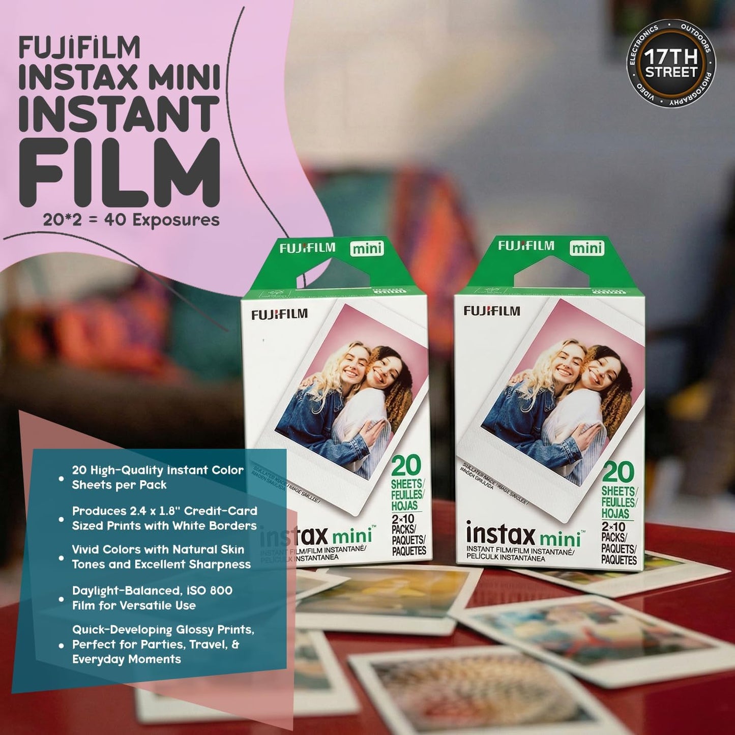 FUJIFILM INSTAX MINI 13 - Cámara de película instantánea (morado os...