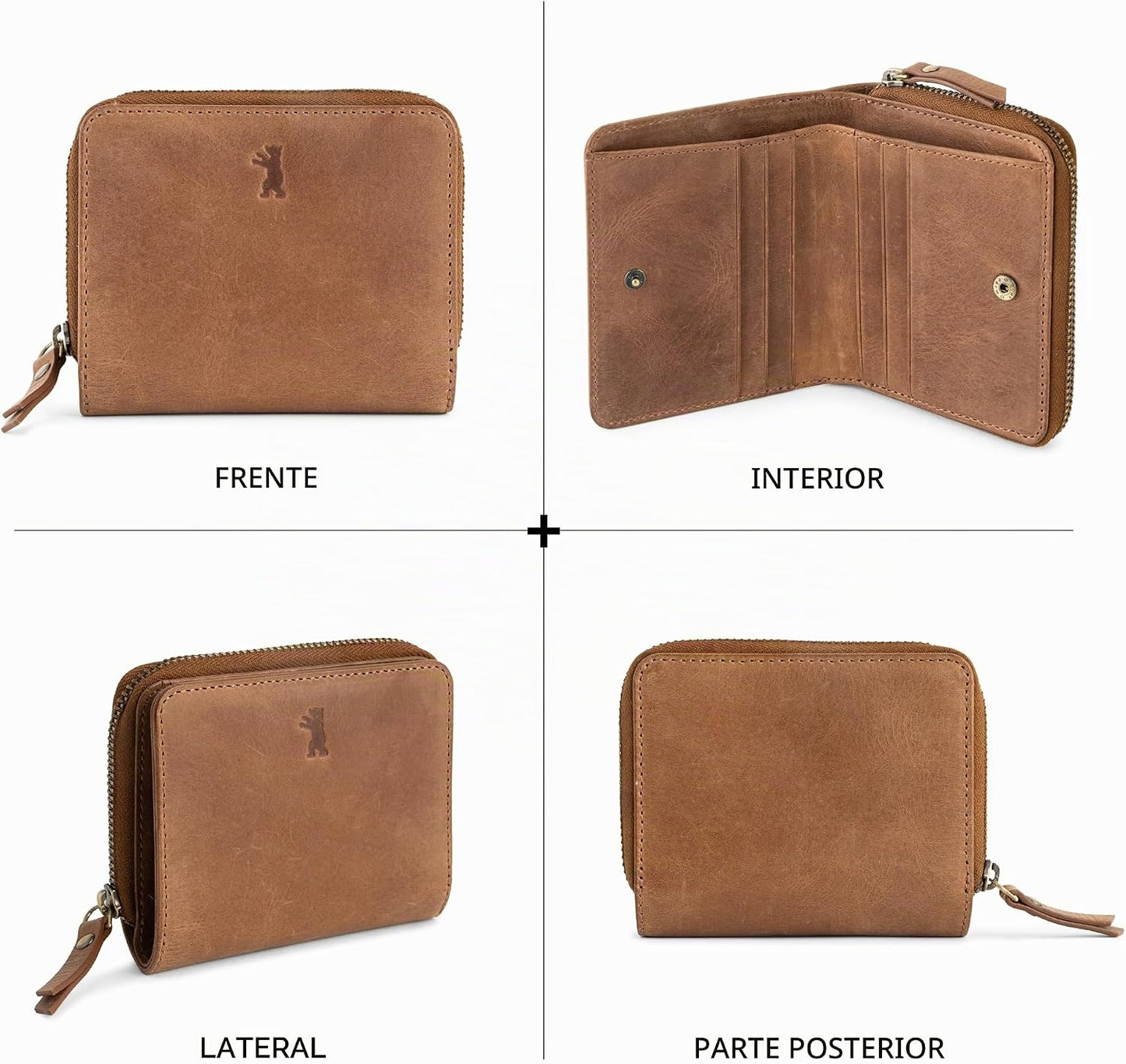 BERLINER BAGS Cartera pequeña de cuero genuino Mujer Sara, Caja de...