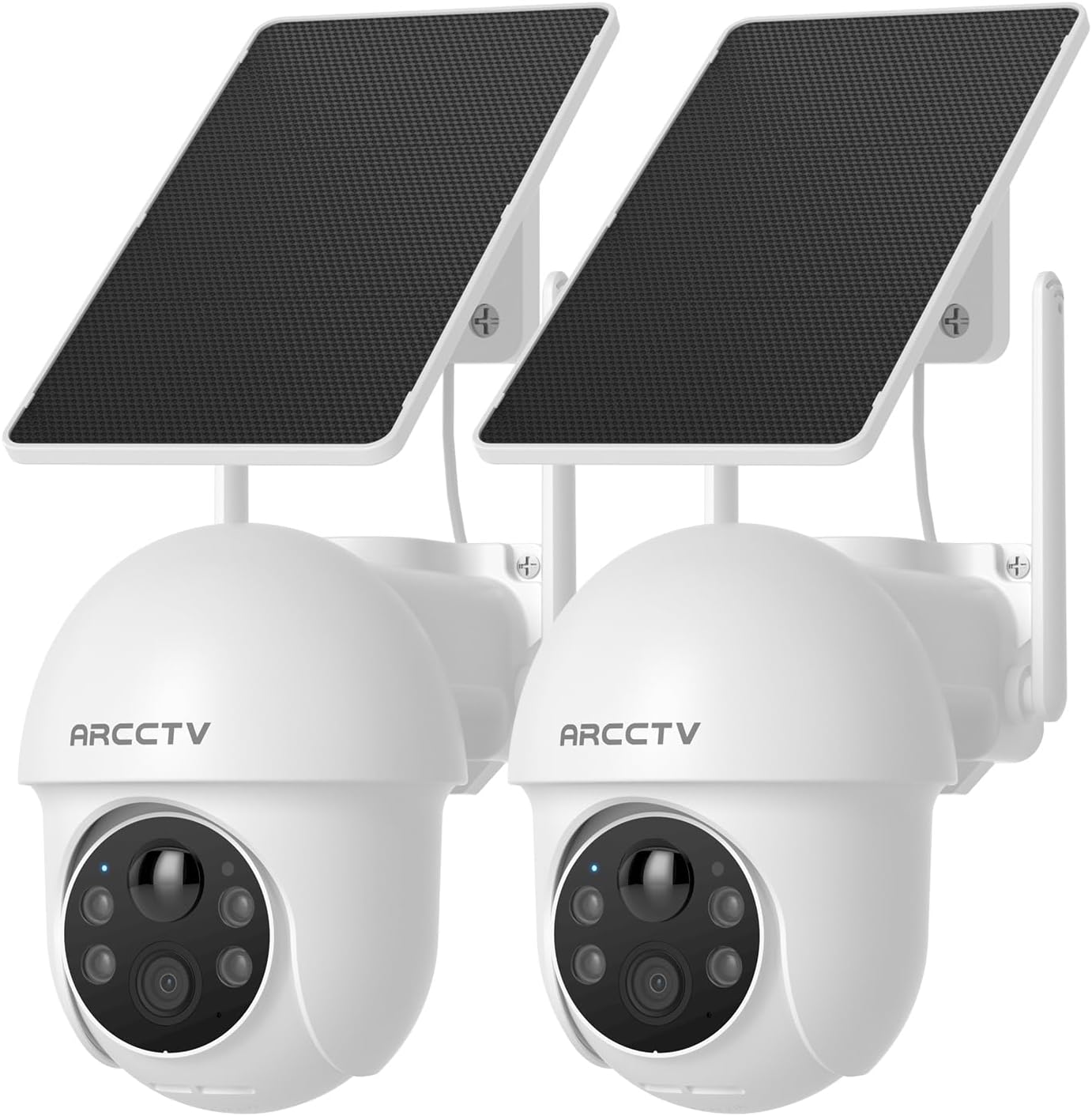 ARCCTV Cámaras de seguridad solar inalámbricas para exteriores, cám...