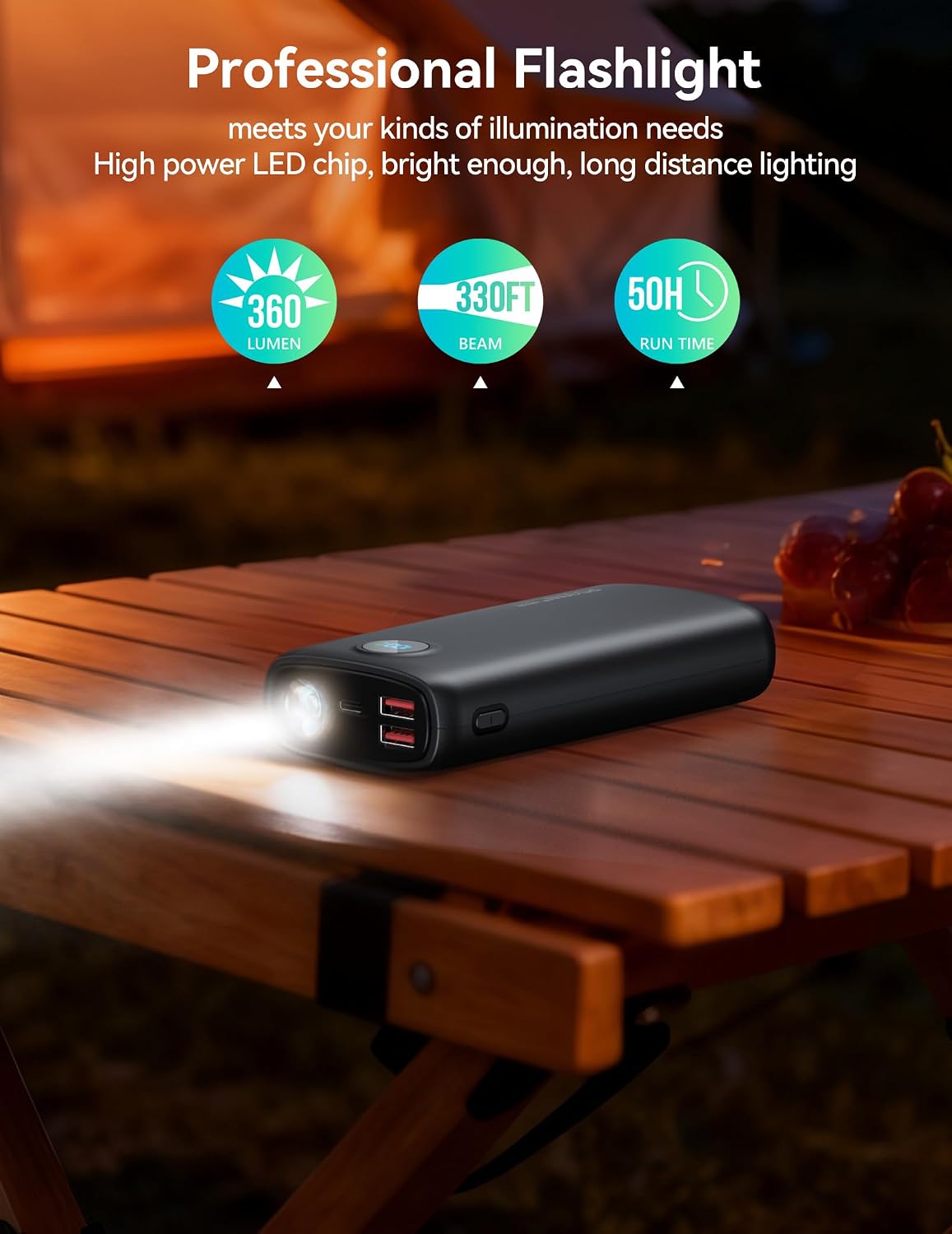 Cargador portátil, 30000 mAh, banco de energía de 30 W, USB C, carg...