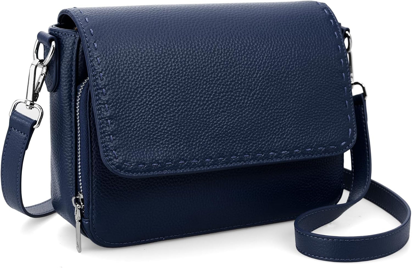 befen Bolsos cruzados de cuero genuino para mujer, bolso mediano co...