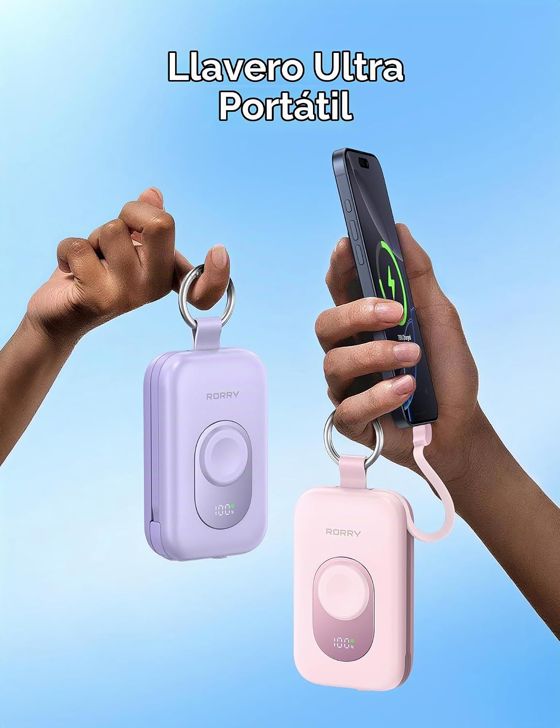 RORRY Cargador portátil CharmGo, 20000mAh PD 30W cargador portátil...