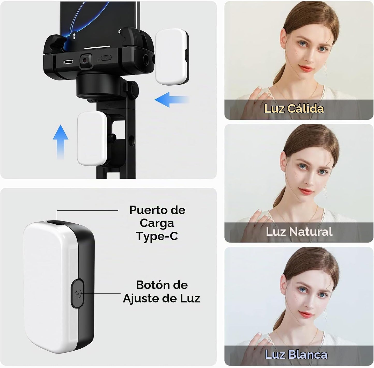 Trípode para selfie con seguimiento facial automático 2026 para iPh...