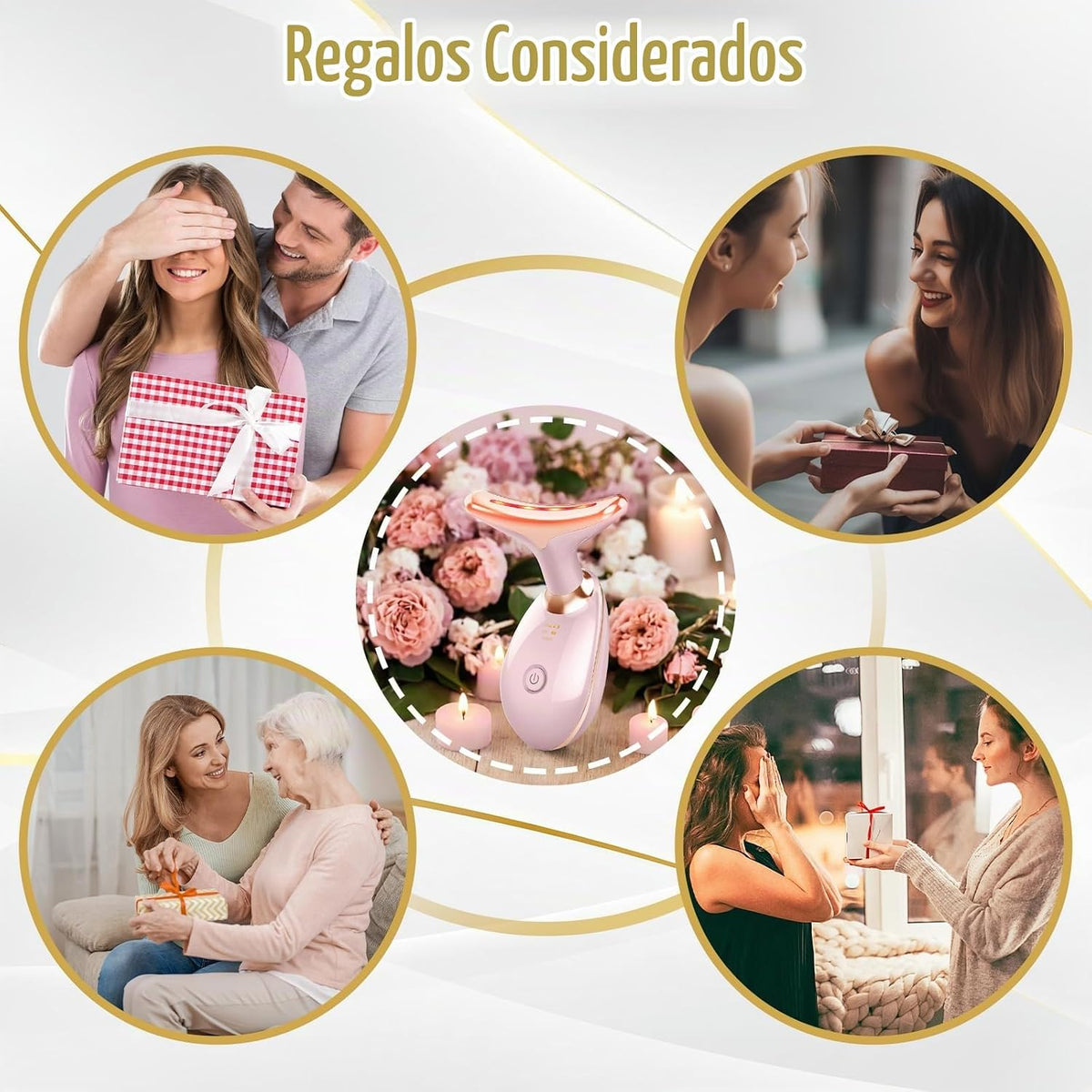 Dispositivo de terapia de luz facial, basado en LED de triple acció...