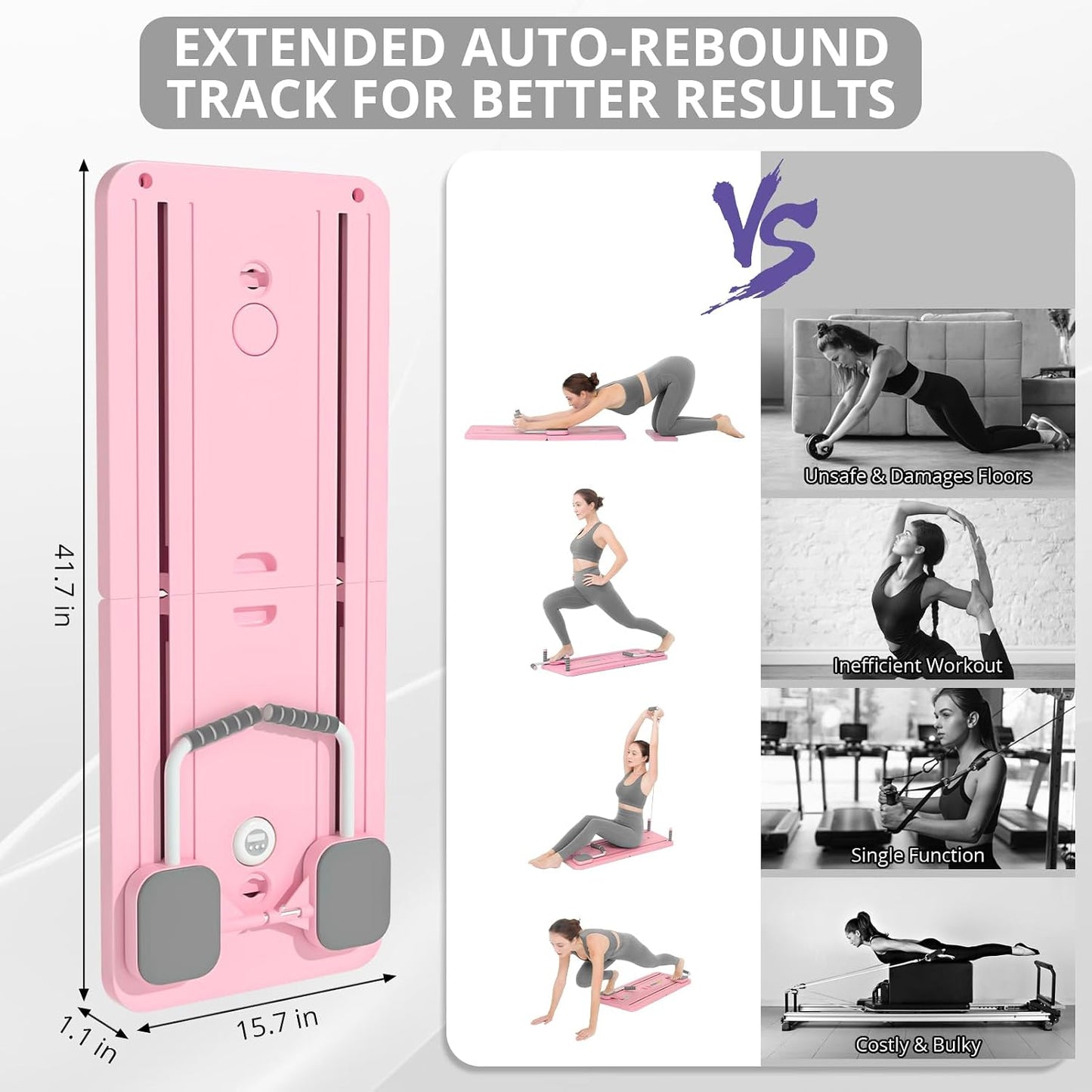 JANUA Tabla de Pilates - Juego de Pilates Reformer, Tabla de Pilate...