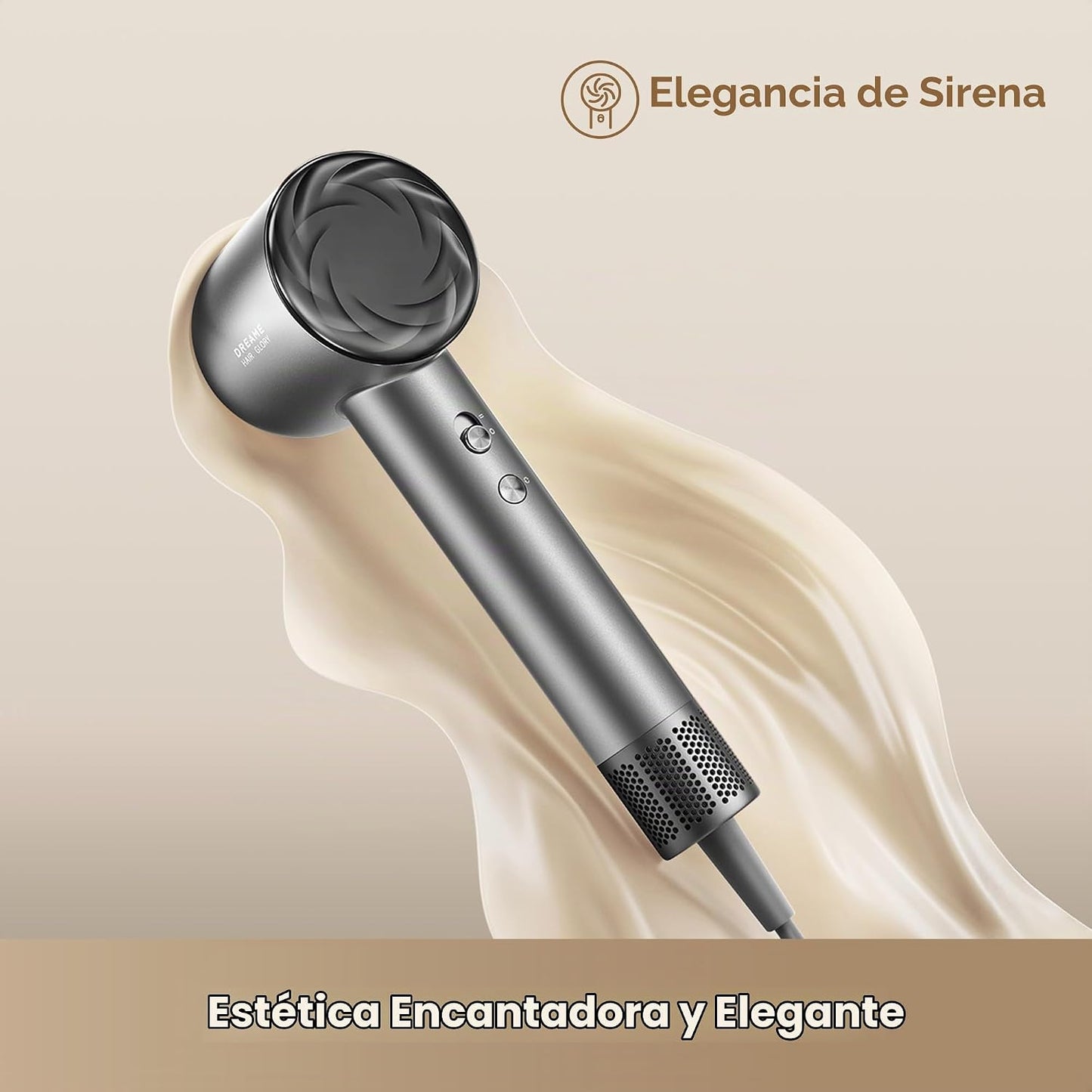 Dreame Glory Mix Secador de pelo de alta velocidad, doble voltaje,...