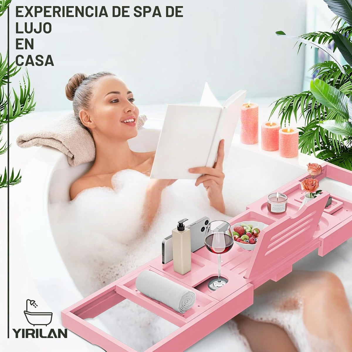 Bandeja de bañera de alta calidad, bandeja de baño expandible, rega...