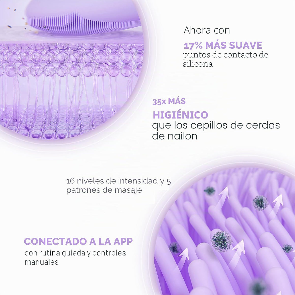 FOREO LUNA 4 Cepillo de limpieza facial - Masajeador facial reafirm...