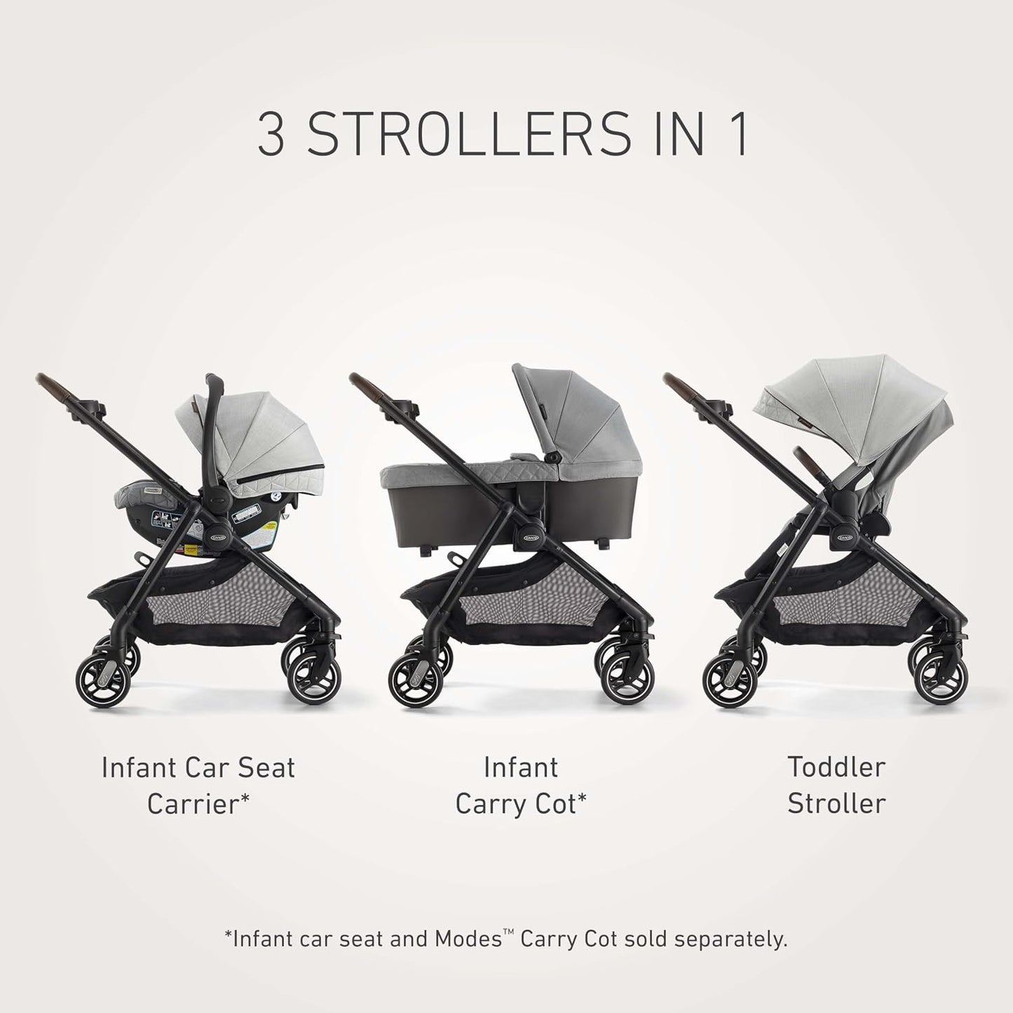 Graco Premier Modes Merge - Carriola con ruedas EZ Spin para rotaci...
