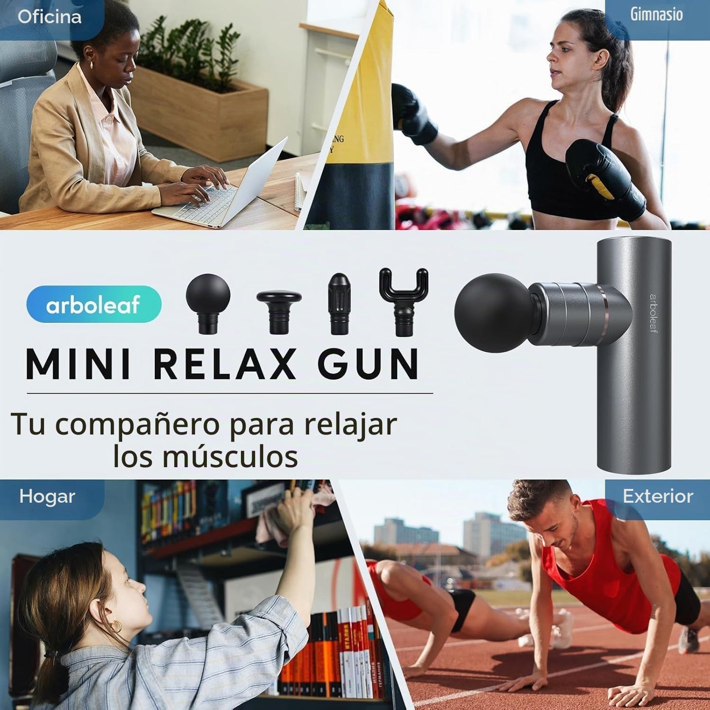 arboleaf Mini pistola de masaje de tejido profundo, masajeador port...