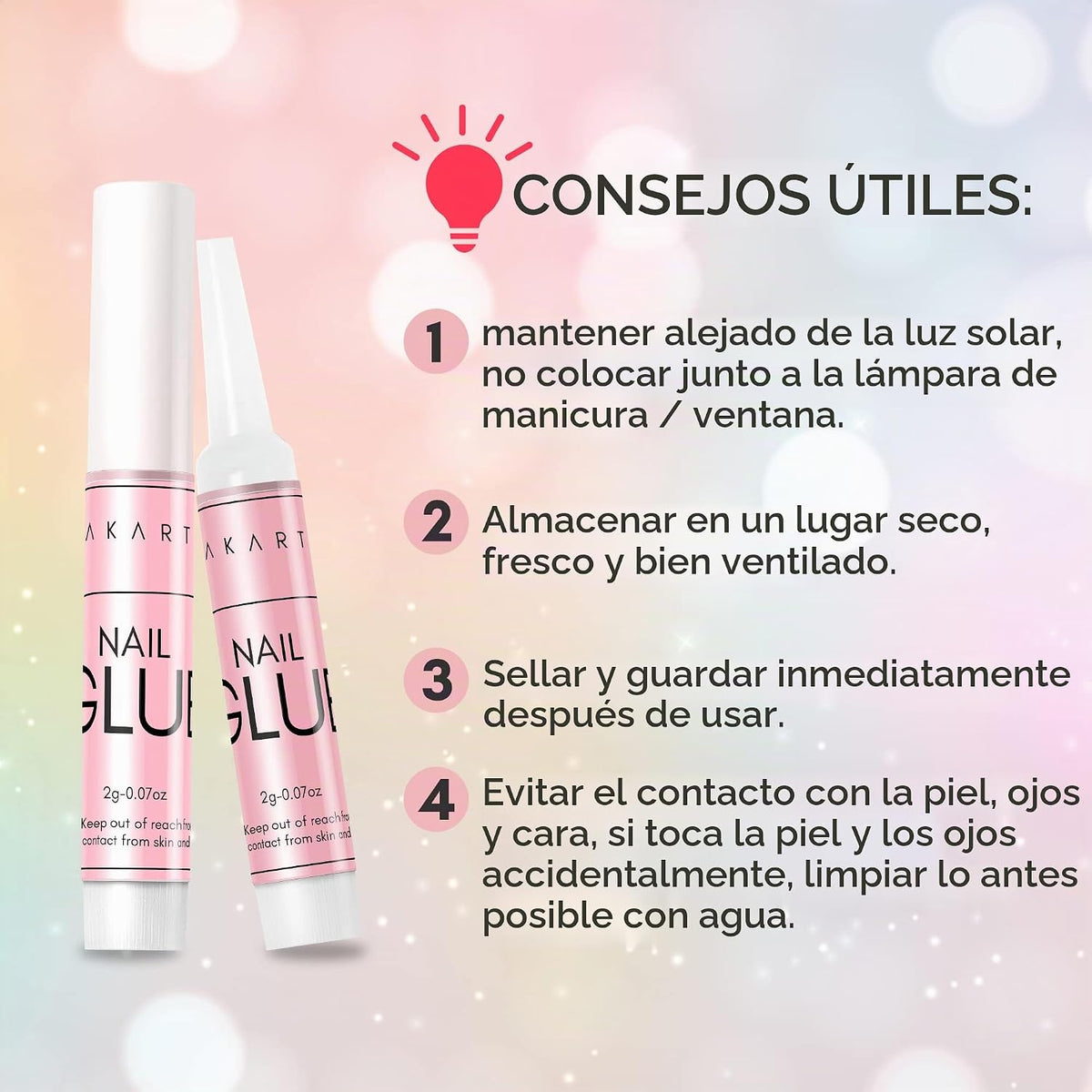 Makartt Pegamento de uñas súper fuerte para uñas acrílicas a presió...