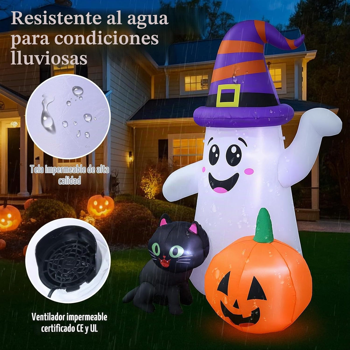 Inflables de Halloween de 5 pies, bonitas decoraciones de Halloween...