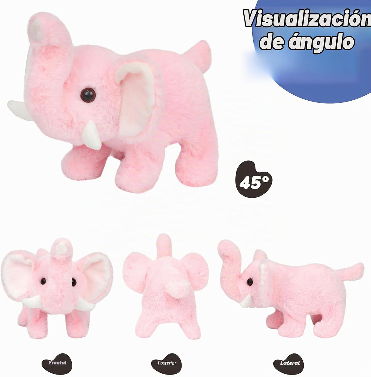 Hopearl Elefante caminante interactivo gateando Elephish juguete el...