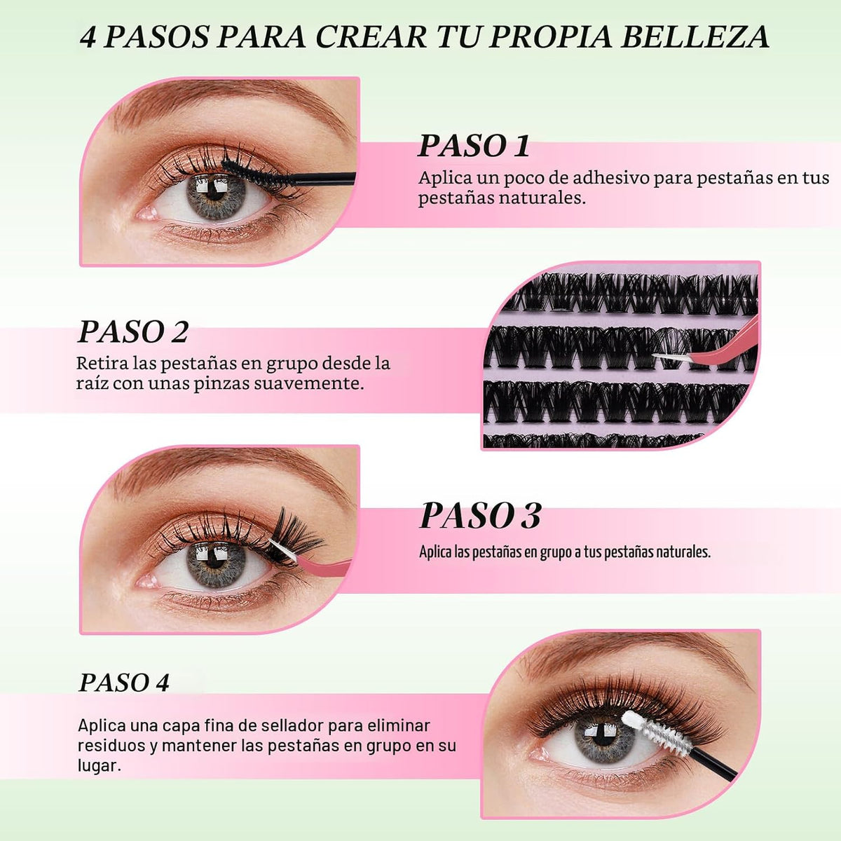 Kit de racimos de pestañas para principiantes Kit de racimos de pes...