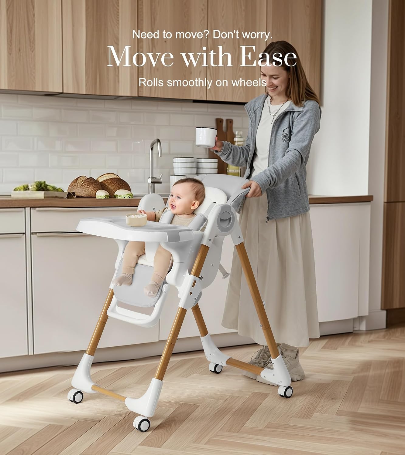 Mallify Sillas altas convertibles para bebés y niños pequeños, sill...
