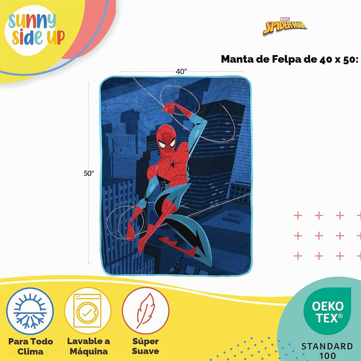 Manta de felpa para niños Sunny Side Up \u2013 Manta suave y cómoda...