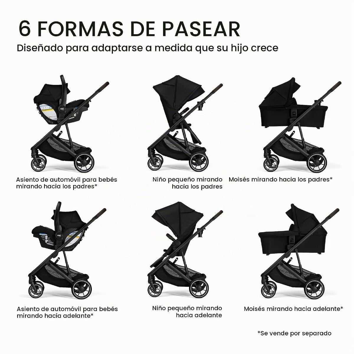 Britax Prism - Cochecito modular para bebés y niños pequeños, asien...