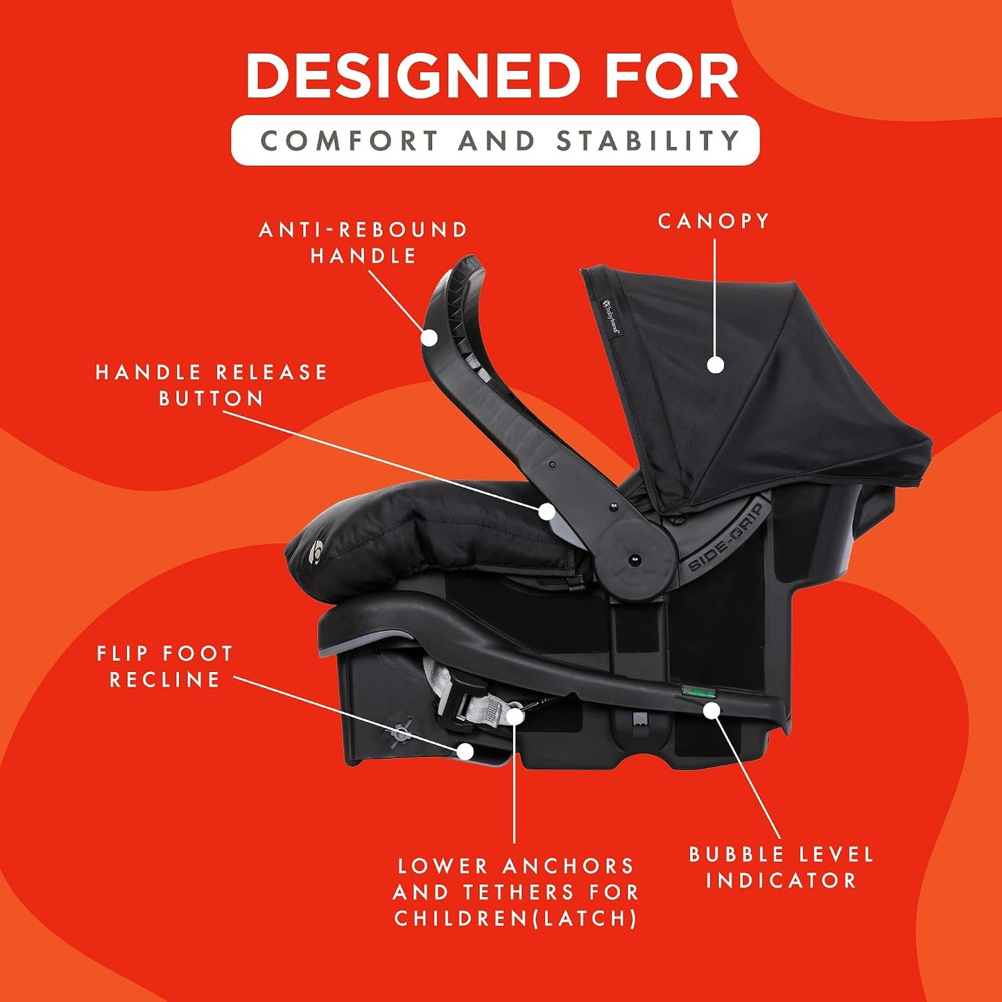 Baby Trend EZ-Lift 35 Plus Asiento de Auto Infantil Ergonómico y Li...