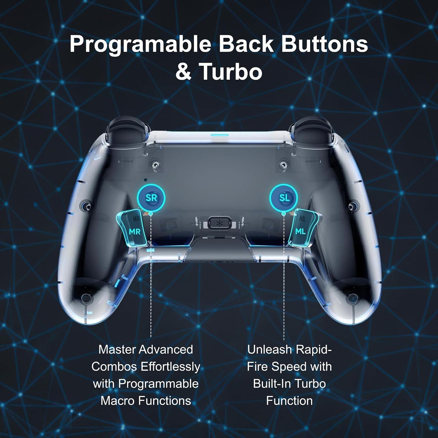 Controlador inalámbrico VioraTech para PS5 con joysticks de efecto...