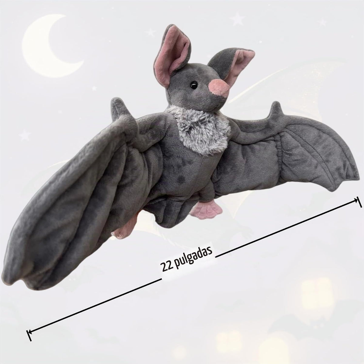 MKTRGOE Peluche de murciélago gótico grande de 22 pulgadas, animal...