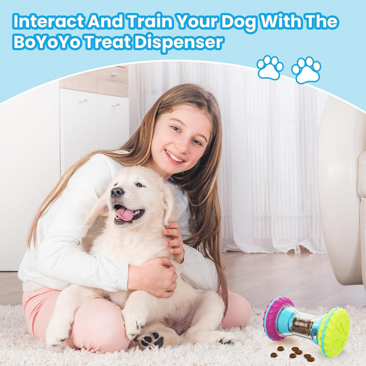 BoYoYo Juguetes interactivos para perros, rompecabezas para perros,...