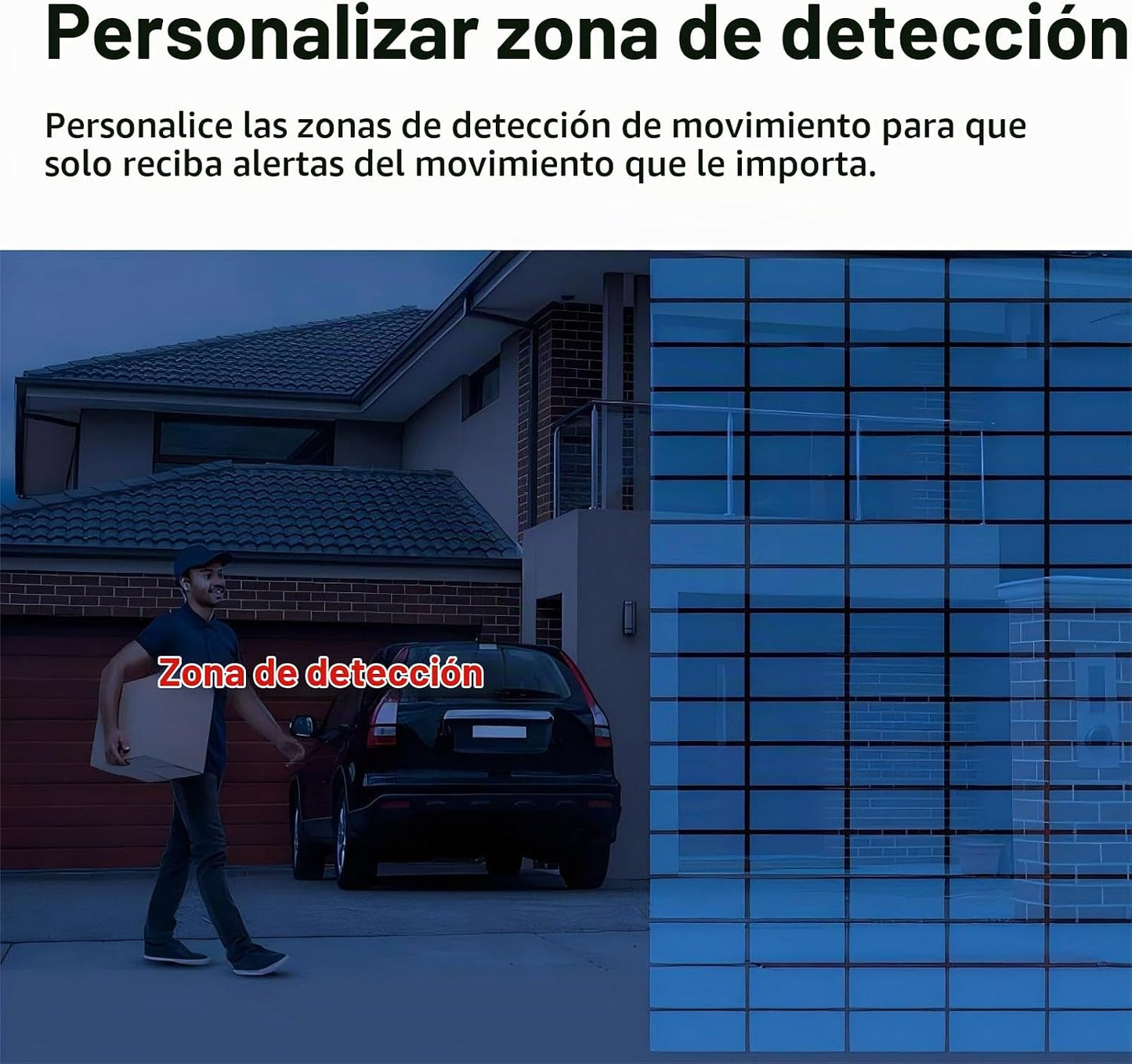 EVERSECU Cámara de seguridad PTZ WiFi de triple lente, tres cámaras...