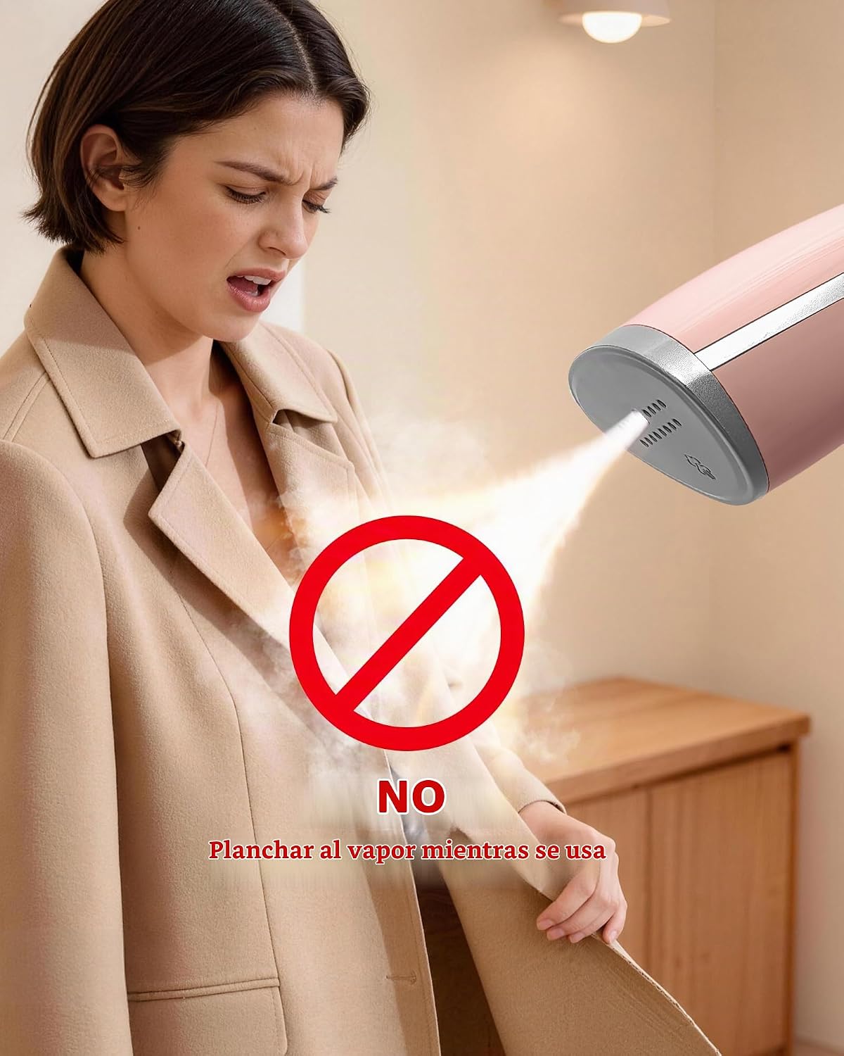 OGHom Vaporizador portátil de viaje para ropa, removedor de arrugas...