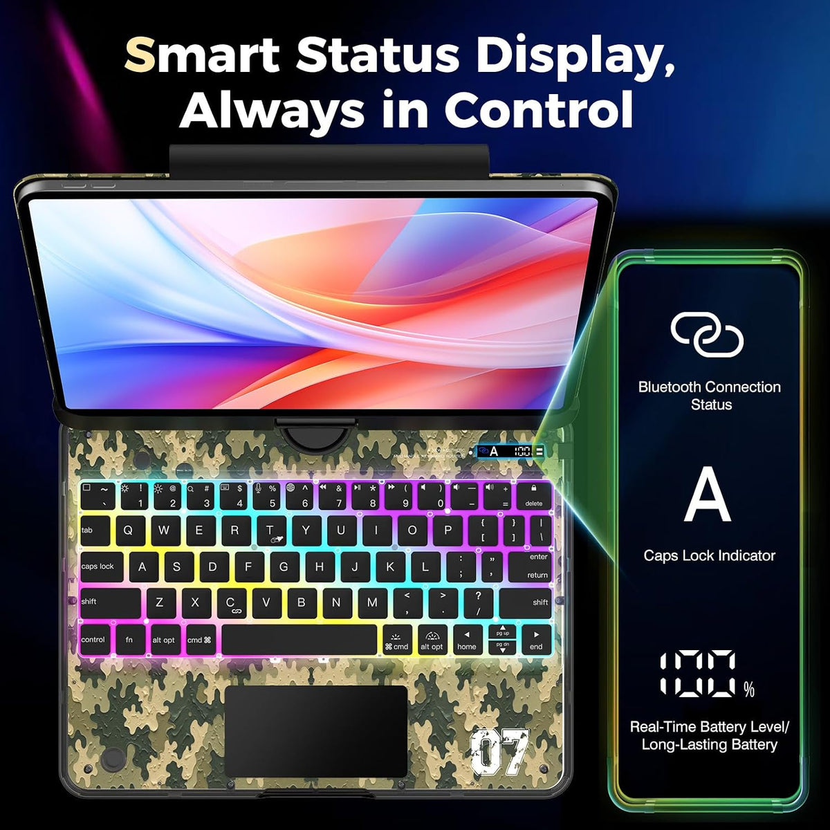 BLOSOMEET Funda magnética con teclado para iPad A16 de 11\/10ª gene...