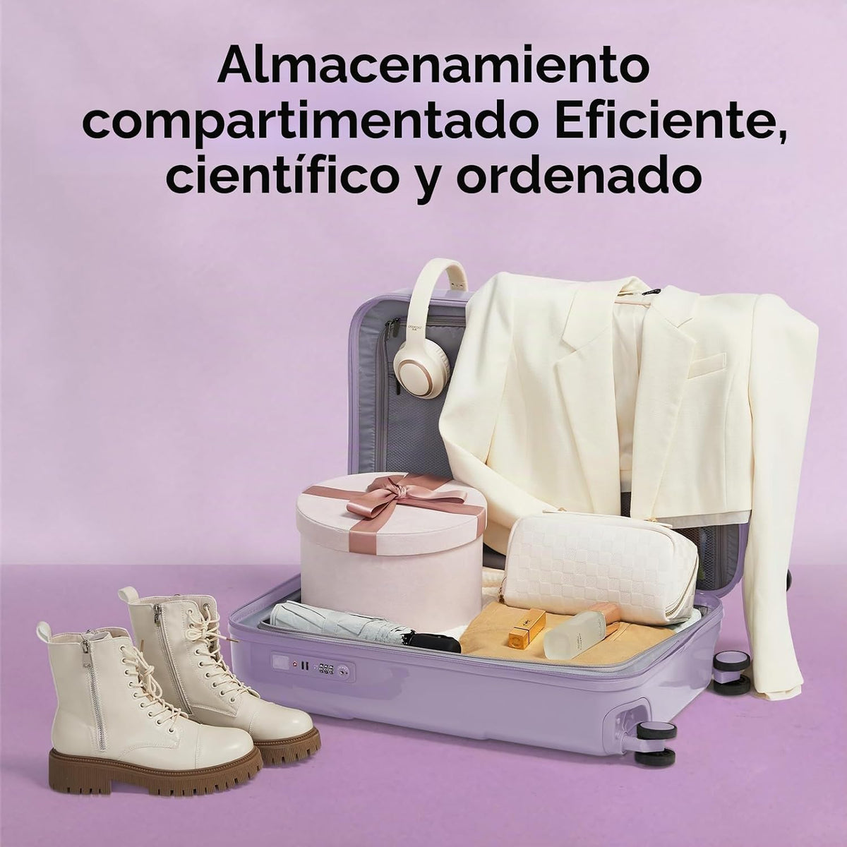 ROAMING Diseño creativo de helado para equipaje de mano, Púrpura |...
