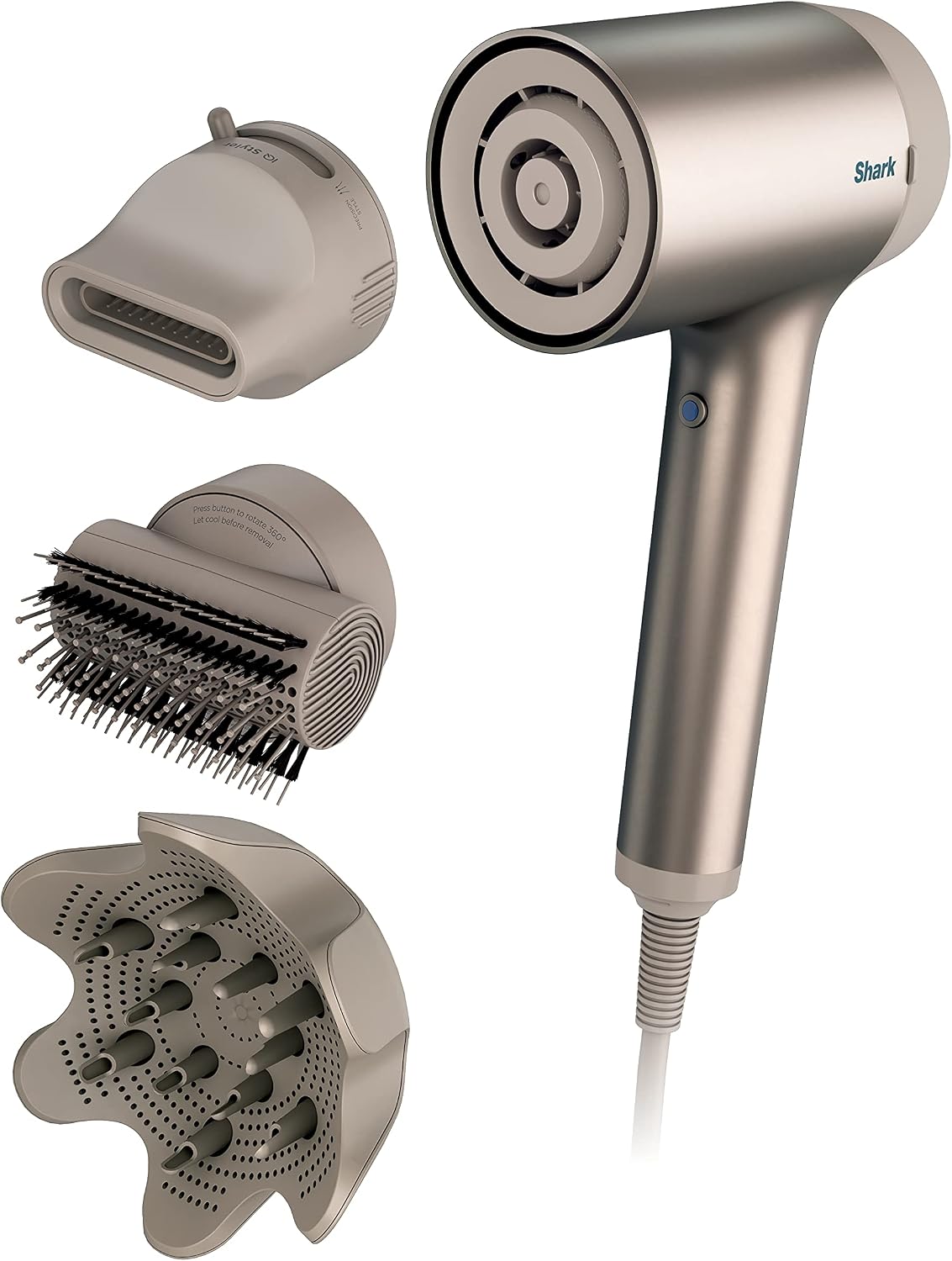 Shark HD120BRN - Secador de pelo HyperAIR de secado rápido con conc...
